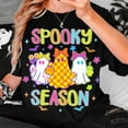 thumbnail image 1 of Neon Halloween Ghost T-Shirt, Spooky Season T-Shirt, Preppy Halloween Trendy T-Shirt, Cute Boo Ghost Coquette T-Shirt, Halloween Kids T-Shirt, Halloween Vibes, 1 of 5