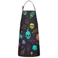 thumbnail image 1 of Neon Halloween Pattern Apron-Garden Aprons for Women with Pockets-Cotton Linen Waterproof Kitchen Cooking Gardening Aprons Adjustable for Kitchen,Cooking,BBQ and Salon 33"x27", 1 of 7
