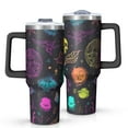 thumbnail image 1 of Neon Halloween Pattern Tumbler with Handle and Lid,40oz Double Wall Vacuum Insulated Tumbler,Cups Gift for Women and Men, 1 of 7