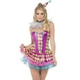 thumbnail image 1 of Neon Harlequin Clown Costume Adult Costume - Medium, 1 of 2