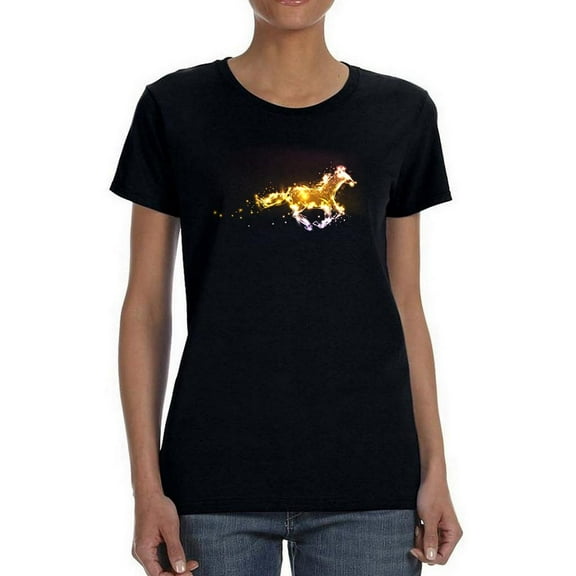 Neon Horse Shaped T-Shirt Women -Image by Shutterstock, Female 3X-Large