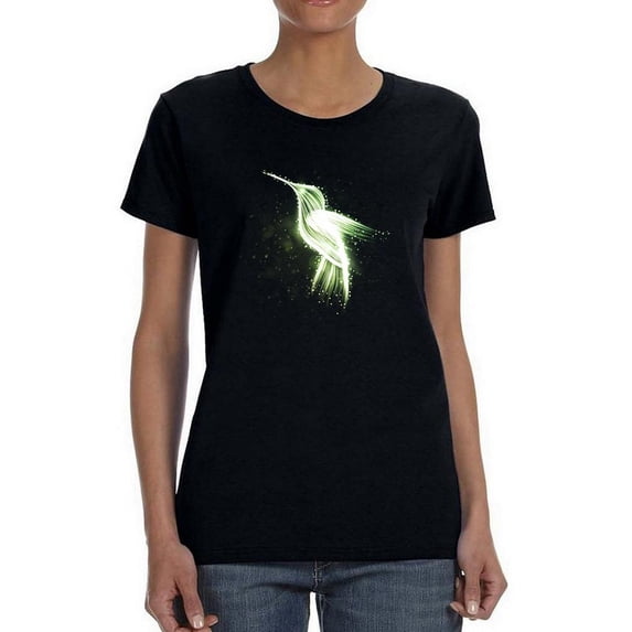 Neon Hummingbird Shaped T-Shirt Women -Image by Shutterstock, Female 3X-Large