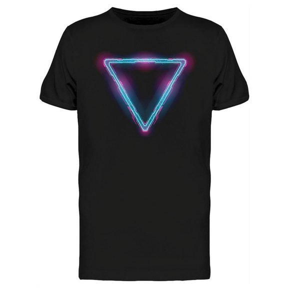 Neon Illuminated Triangle T-Shirt Men -Image by Shutterstock, Male Medium