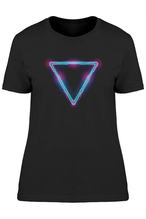 Neon Illuminated Triangle T-Shirt Women -Image by Shutterstock, Female x-Large
