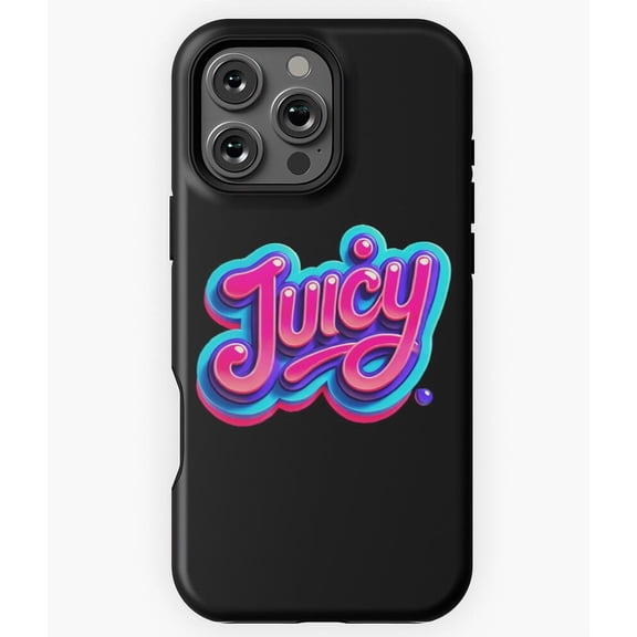 Neon Juicy Word Art Pop Aesthetic N5518 Phone Case for iPhone 17 16 15 14 13 12 11 Pro Max