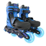 Neon Kids Inline Skates Size 3-6, One Pair, Blue, Boys and Girls