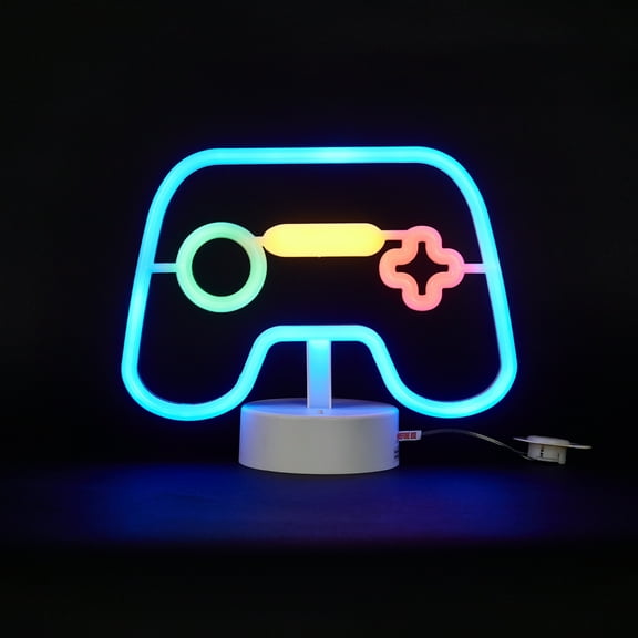 Neon LED Kids Table Lamp, Your Zone, Gaming Controller