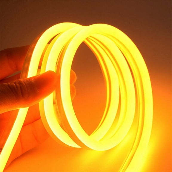 Neon LED Strip Lights DC 12V Flexible LED Strip Waterproof Neon Lights Silicone Tube 1/3/5 m Lamp Flexible Rope Light for Indoor & Outdoor Home Bar Decoration
