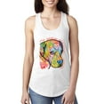 thumbnail image 1 of Neon Lab Dog Lover Shirt | Labrador Dogs Speak To Those Who Listen | Dean Russo Art Animal Lover Ladies Racerback Tank Top, White, Large, 1 of 6