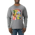 thumbnail image 1 of Neon Lab Dog Lover Shirt | Labrador Dogs Speak To Those Who Listen | Dean Russo Art Animal Lover Mens Long Sleeve Shirt, Heather Grey, Small, 1 of 6