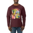 thumbnail image 1 of Neon Lab Dog Lover Shirt | Labrador Dogs Speak To Those Who Listen | Dean Russo Art Animal Lover Mens Long Sleeve Shirt, Maroon, X-Large, 1 of 6