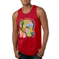 thumbnail image 1 of Neon Lab Dog Lover Shirt | Labrador Dogs Speak To Those Who Listen | Dean Russo Art Animal Lover Mens Tank Top, Red, XX-Large, 1 of 6