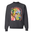 thumbnail image 1 of Neon Lab Dog Lover Shirt | Labrador Dogs Speak To Those Who Listen | Dean Russo Art Animal Lover Unisex Crewneck Sweatshirt, Charcoal, XX-Large, 1 of 6