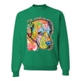 thumbnail image 1 of Neon Lab Dog Lover Shirt | Labrador Dogs Speak To Those Who Listen | Dean Russo Art Animal Lover Unisex Crewneck Sweatshirt, Kelly, Medium, 1 of 6