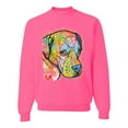 thumbnail image 1 of Neon Lab Dog Lover Shirt | Labrador Dogs Speak To Those Who Listen | Dean Russo Art Animal Lover Unisex Crewneck Sweatshirt, Neon Pink, X-Large, 1 of 6