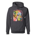 thumbnail image 1 of Neon Lab Dog Lover Shirt | Labrador Dogs Speak To Those Who Listen | Dean Russo Art Animal Lover Unisex Hoodie Sweatshirt, Charcoal, 3X-Large, 1 of 6