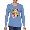 thumbnail image 1 of Neon Lab Dog Lover Shirt | Labrador Dogs Speak To Those Who Listen | Dean Russo Art Animal Lover Womens Long Sleeve T-Shirt, Light Blue, Medium, 1 of 6