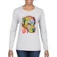 thumbnail image 1 of Neon Lab Dog Lover Shirt | Labrador Dogs Speak To Those Who Listen | Dean Russo Art Animal Lover Womens Long Sleeve T-Shirt, White, Small, 1 of 6