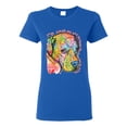 thumbnail image 1 of Neon Lab Dog Lover Shirt | Labrador Dogs Speak To Those Who Listen | Dean Russo Art Animal Lover Womens T-Shirt, Royal, Large, 1 of 6