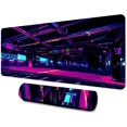thumbnail image 1 of Neon Large Mouse Pad 31.5x11.8 Inches Magic Future Space Urban Housing Pattern Printed Mouse Pad for Home Studio Keyboard Table Mat BDHYMN240, 1 of 6