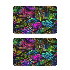 Neon Leaf Strong Fridge Magnets Refrigerator Magnets Sticker Decor for Whiteboards Locker 4"x2.5" 2 Pack
