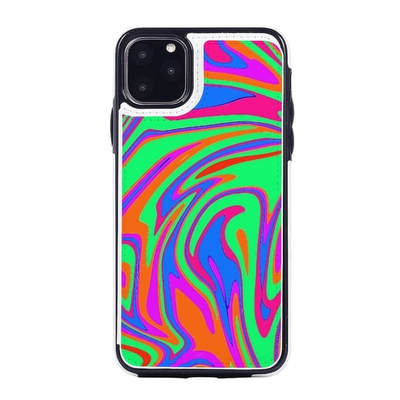 Neon Leather Wallet Case for iPhone 16 15 14 13 12 11 Pro Max Wallet Case Card Holder Flip