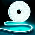Neon Led Strip Lights Ice Blue, 16.4ft/5m Neon Light Strip 12V Silicone