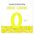 thumbnail image 1 of Neon Lemon Yellow Breathable Silicone Ring 4mm Bandwidth, 1 of 6