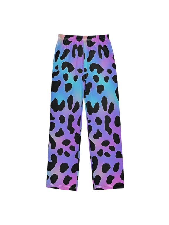Neon Leopard Pattern Pajama Pants Soft Lightweight Lounge Pants Bottoms Sleep Pants Warm Comfy