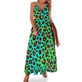 thumbnail image 1 of Neon Leopard Print Vibrant Pattern Sleeveless Dress Loose Women's Dress Dresses Luxury Evening Dresses, 1 of 9
