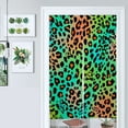 thumbnail image 1 of Neon Leopard Print Vibrant Textile Door Curtain Nordic Living Room DoorCurtain Porch Partition Curtain Kitchen Rative Half Curtain, 1 of 4