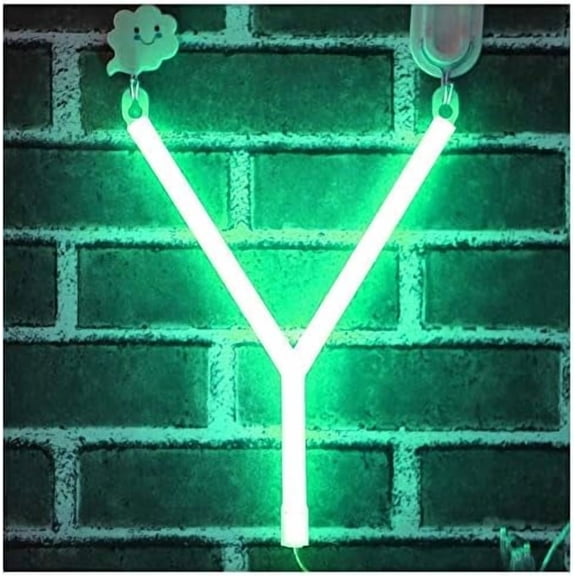 Neon Letter, Neon Lights LED Alphabet Letter Lights Neon Sign Light Up Letters Battery and USB Operated Green Neon Light Neon Wall Light