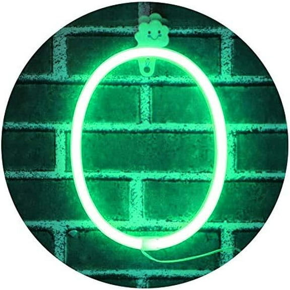 Neon Letter, Neon Lights LED Alphabet Letter Lights Neon Sign Light Up Letters Battery and USB Operated Green Neon Light Neon Wall Light