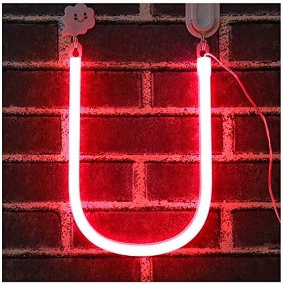 Neon Letter, Neon Lights LED Alphabet Letter Lights Neon Sign Light Up Letters Battery and USB Operated Red Neon Light Neon Wall Light