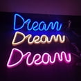 thumbnail image 1 of Neon Light Creative Decorative Dream Letters LED Neon Sign Wall Hanging Lamp Gift for Kids Room, 1 of 8