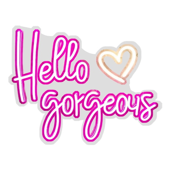 Neon Light Neon Sign Led Light Wall Art Decoration Hello Gorgeous Unique Shape Super Bright Energy-saving Usb Powered Led Neon Sign