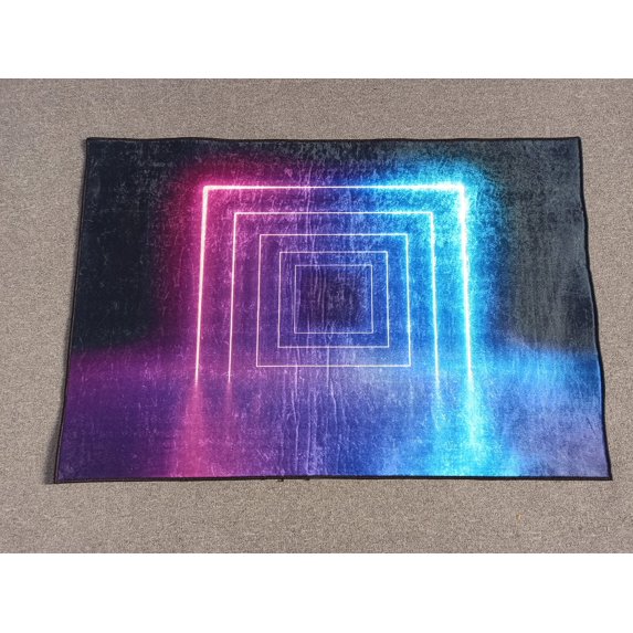 Neon Light Rugs, Light Portal Rug, Tunnel Neon Lights Rug, Laser Lines Rug, Modern Rug, Office Decor Rug, Area Rug, Runner Rug, Kitchen Rug, 2.6'x4' - 80x120 cm