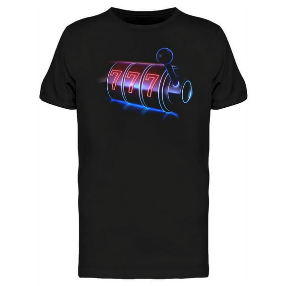 Neon Light Slot Machine  T-Shirt Men -Image by Shutterstock, Male x-Large