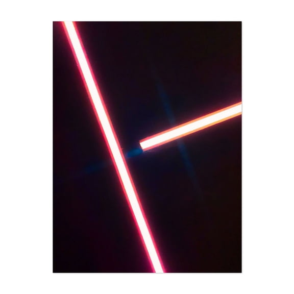 Neon Lighting - Photography Neon Sign Abstract Geometric Modern Art Minimalist Nightlife Psychedelic Unframed Wall Art Print 5 x 7 inches