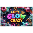 thumbnail image 1 of Neon Lights Glow Party Banner Retro Design Disco Theme for Birthday Party Indoor Decoration Dance Event, 1 of 9
