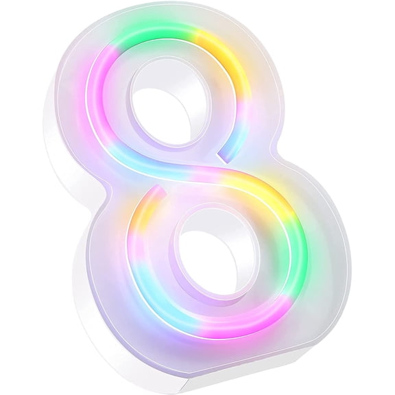 Neon Lights LED Neon Letter Lights, Light Up LED Letters Lights Light Up Marquee Letters Lights Neon Signs Battery USB Multicolor