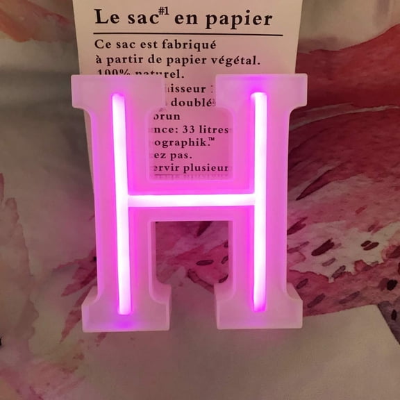 Neon Lights LED Neon Letter Lights- Light Up LED Letters Lights Light Up Marquee Letters Lights Neon Signs Battery USB Pink.