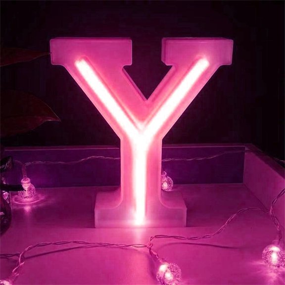 Neon Lights LED Neon Letter Lights- Light Up LED Letters Lights Light Up Marquee Letters Lights Neon Signs Battery USB Pink.