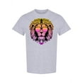 thumbnail image 1 of Neon Lion With Glasses Design T-Shirt Men -Image by Shutterstock, Male XX-Large, 1 of 2