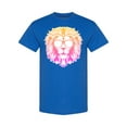 thumbnail image 1 of Neon Lion With Glasses T-Shirt Men -Image by Shutterstock, Male Medium, 1 of 2