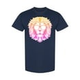 thumbnail image 1 of Neon Lion With Glasses T-Shirt Men -Image by Shutterstock, Male Medium, 1 of 2