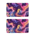 thumbnail image 1 of Neon Liquid Wave Refrigerator Magnet Stickers Square Fridge Magnetic for Kitchen Dishwasher Home Office Cabinet Decor 2 Pack, 1 of 5