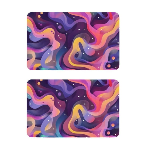 Neon Liquid Wave Refrigerator Magnet Stickers Square Fridge Magnetic for Kitchen Dishwasher Home Office Cabinet Decor 2 Pack