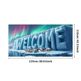 thumbnail image 1 of Neon Lit Welcome Banner, Futuristic Theme Backdrop Decor, Party Decoration, Event Entrance Sign, Festival Background, Community Gathering Decor, 1 of 8