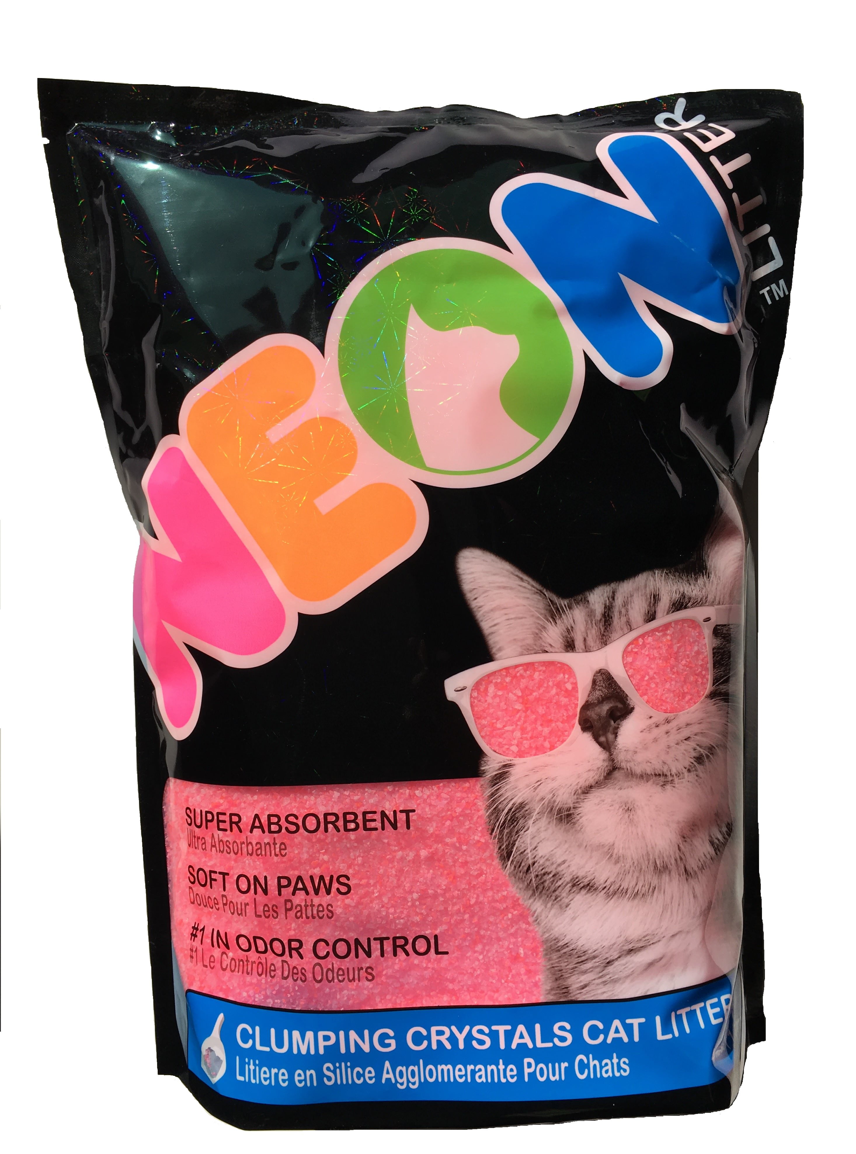 Neon Litter Pink Clumping Crystals Cat Litter, 4-lb Bag